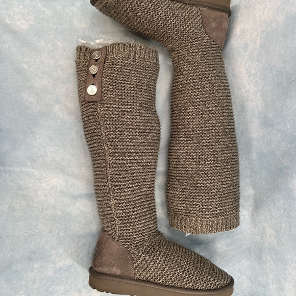 Ugg Cardy Charcoal Sweater Boot 10 - Picture 5 of 12